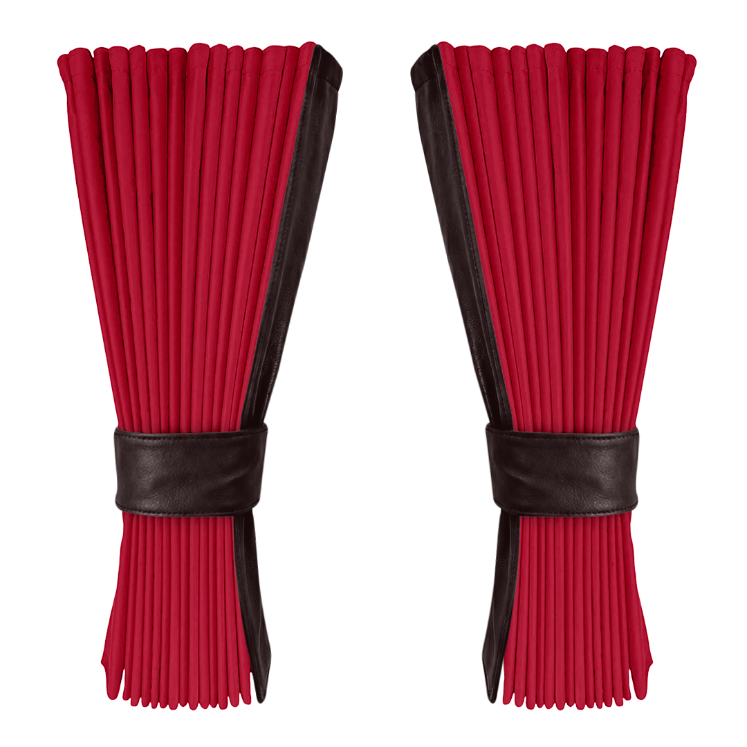 Gardin rød alcantar med nappa