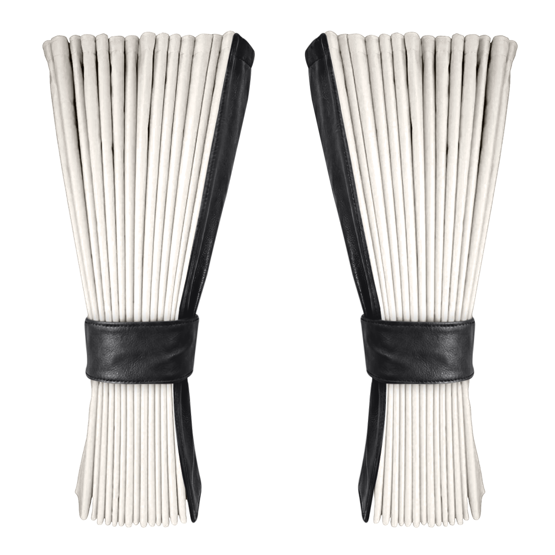 Gardin hvid alcantar med nappa