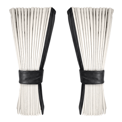 Gardin hvid alcantar med nappa