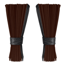 Gardin kaffebrun alcantar med nappa