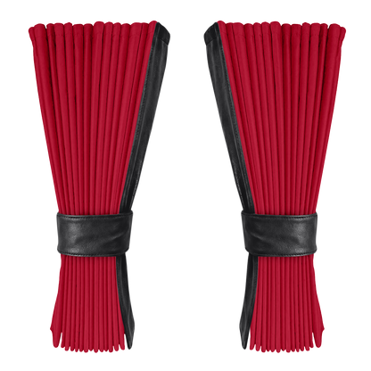 Gardin rød alcantar med nappa