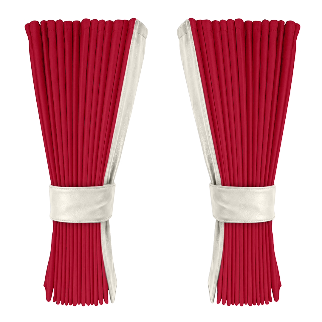 Gardin rød alcantar med nappa