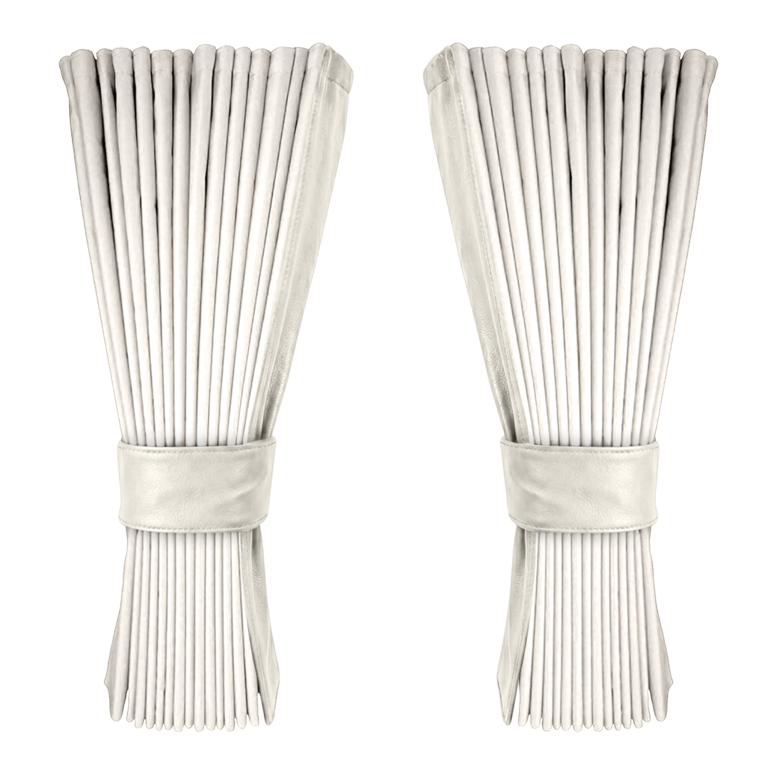 Gardin hvid alcantar med nappa