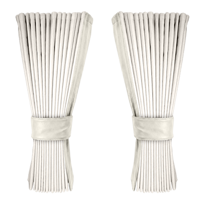 Gardin hvid alcantar med nappa