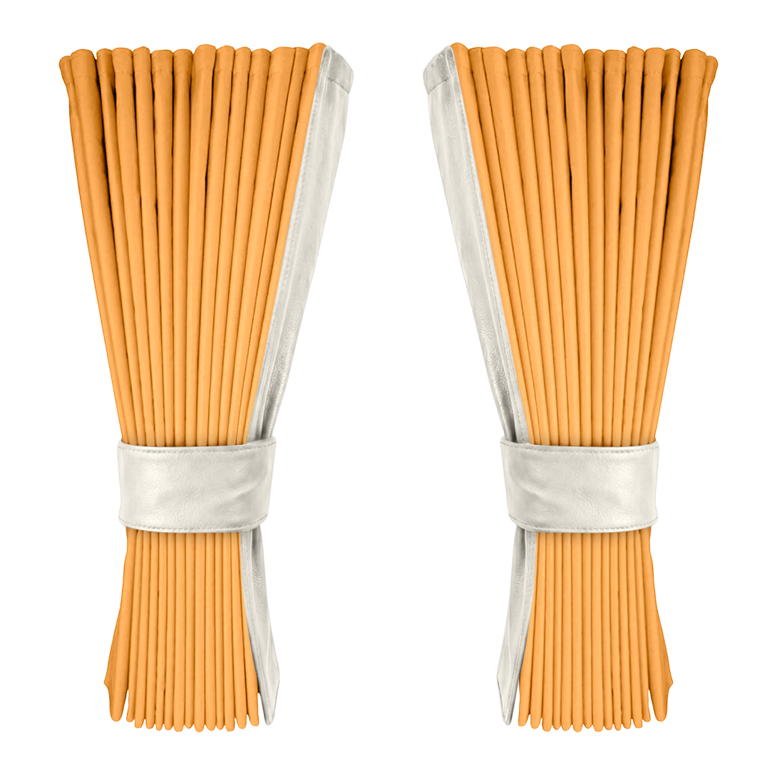 Gardin sennepsgul alcantar med nappa