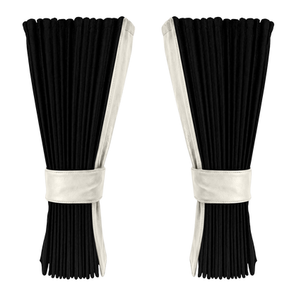 Gardin sort alcantar med nappa