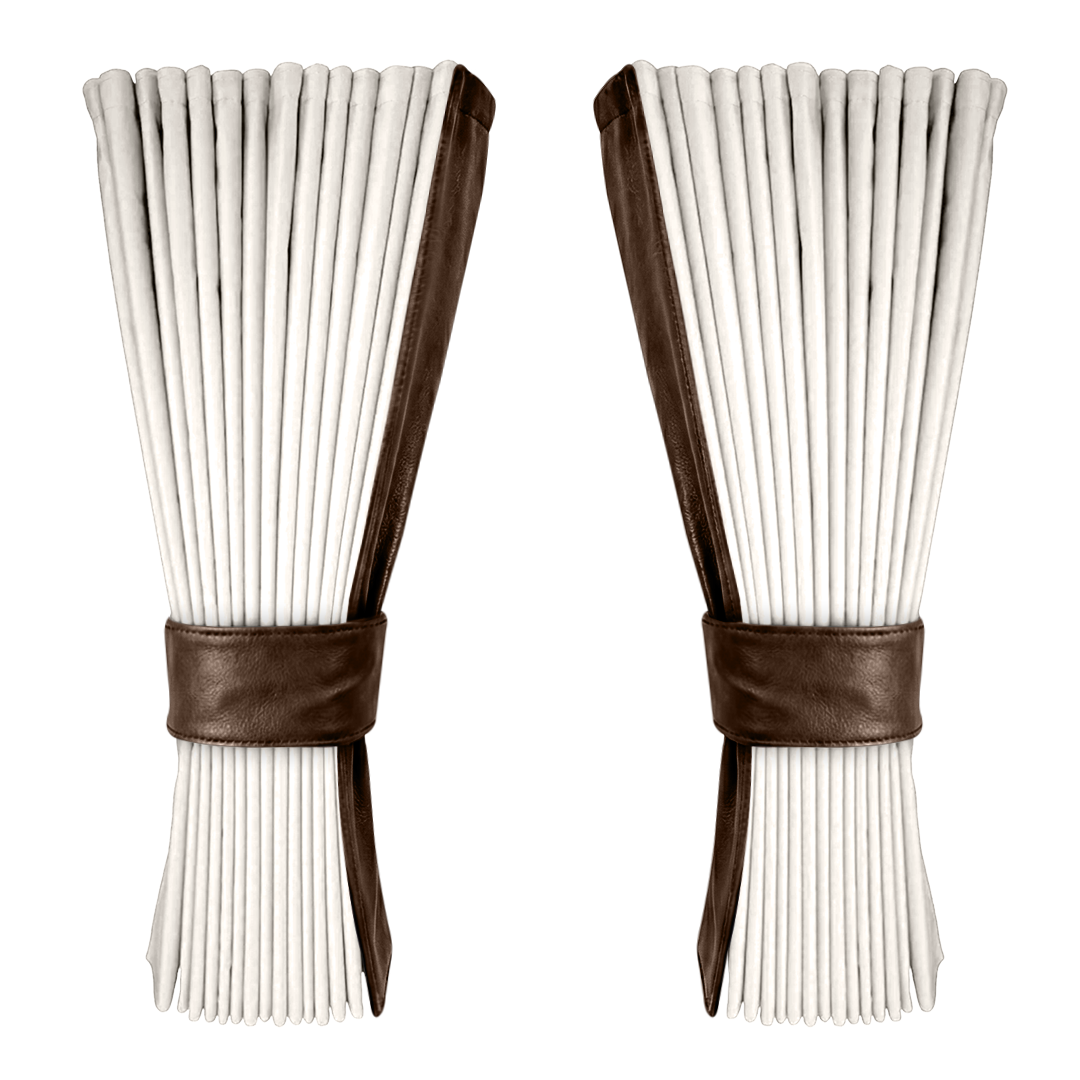 Gardin hvid alcantar med nappa