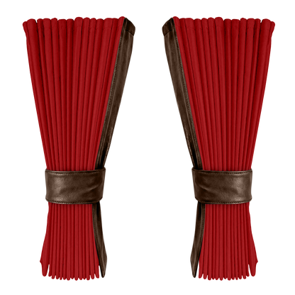 Gardin vinrød alcantar med nappa