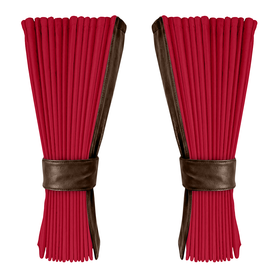 Gardin rød alcantar med nappa