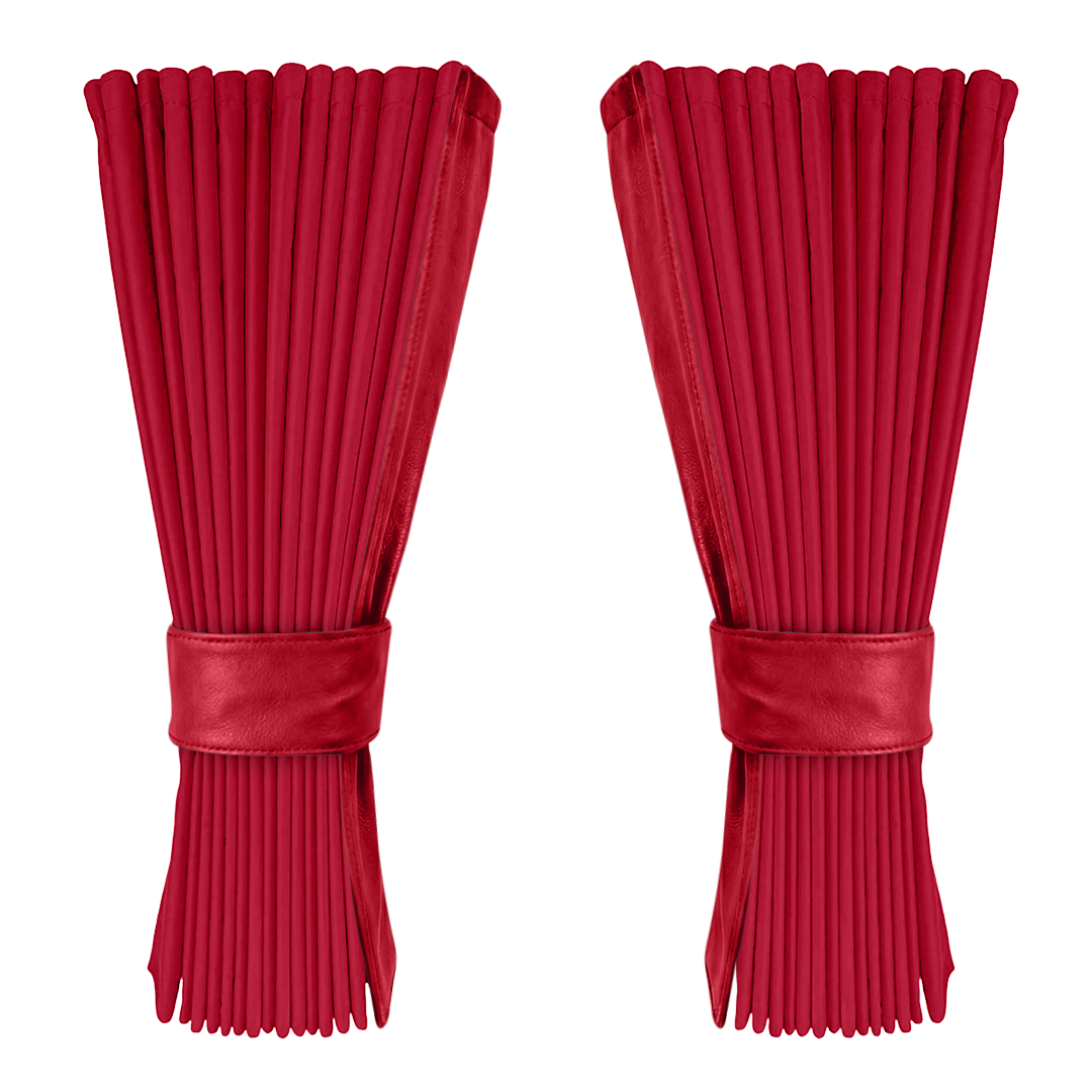 Gardin rød alcantar med nappa