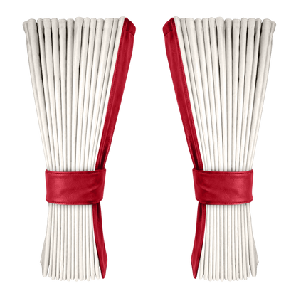 Gardin hvid alcantar med nappa