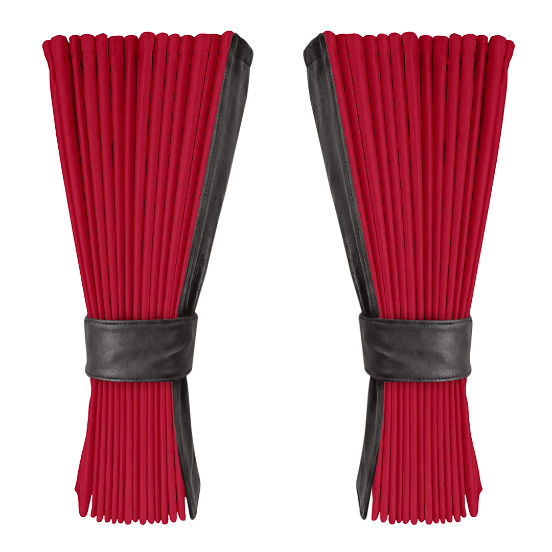 Gardin rød alcantar med nappa