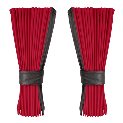 Gardin rød alcantar med nappa