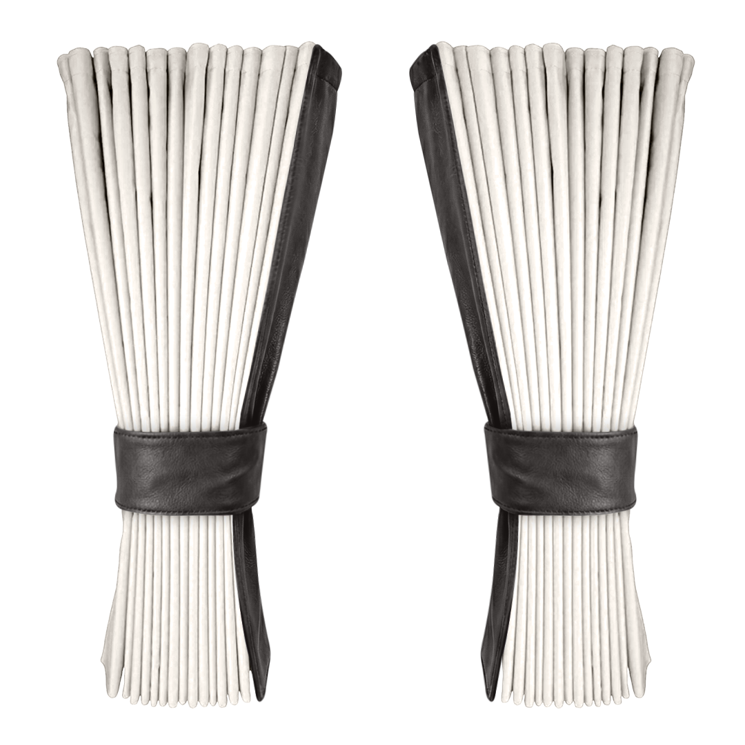 Gardin hvid alcantar med nappa