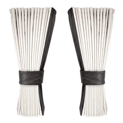 Gardin hvid alcantar med nappa