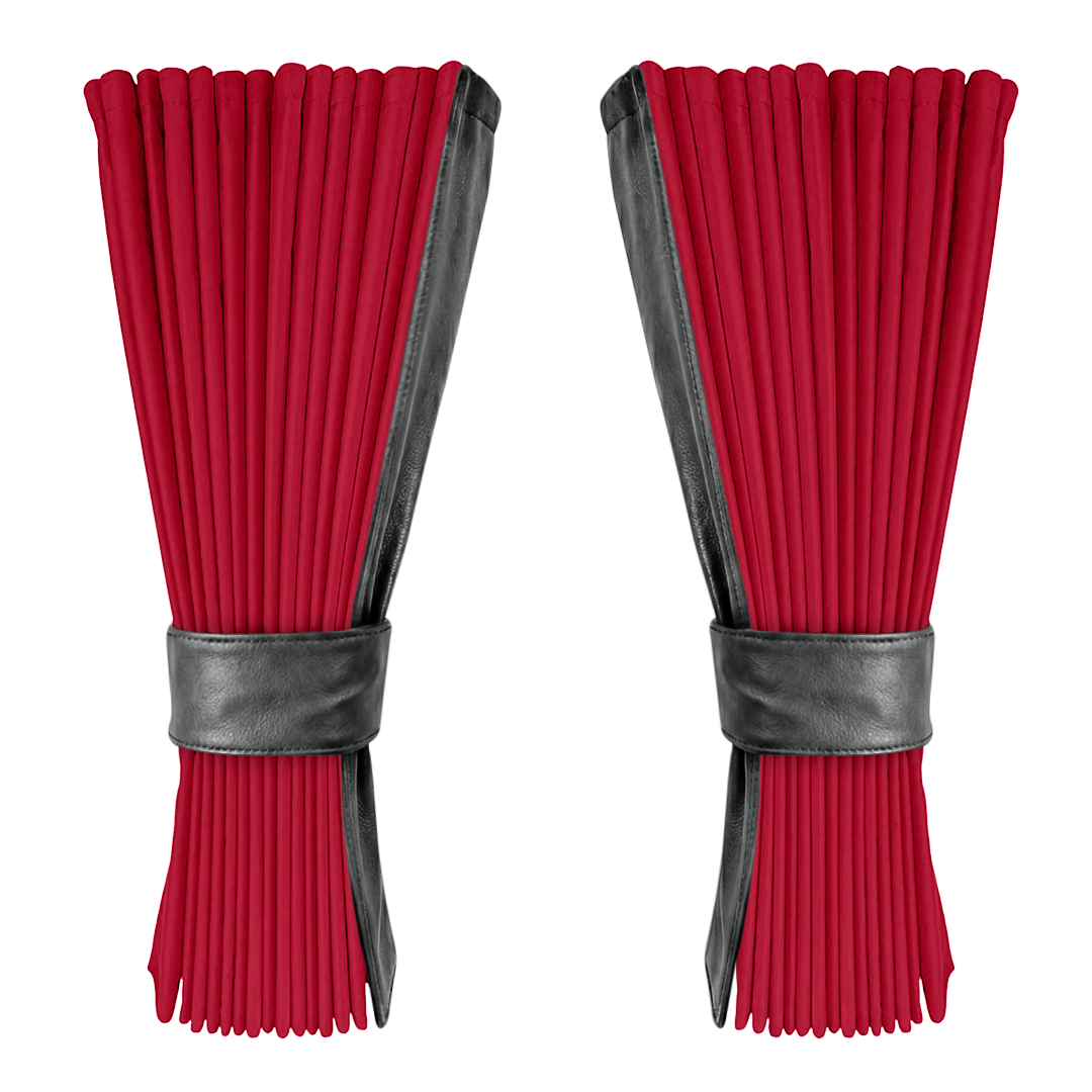 Gardin rød alcantar med nappa