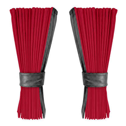 Gardin rød alcantar med nappa