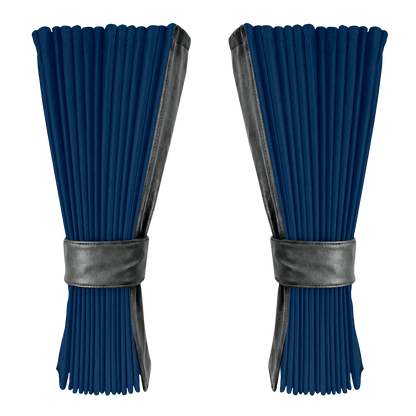 Gardin cobaltblå alcantar med nappa