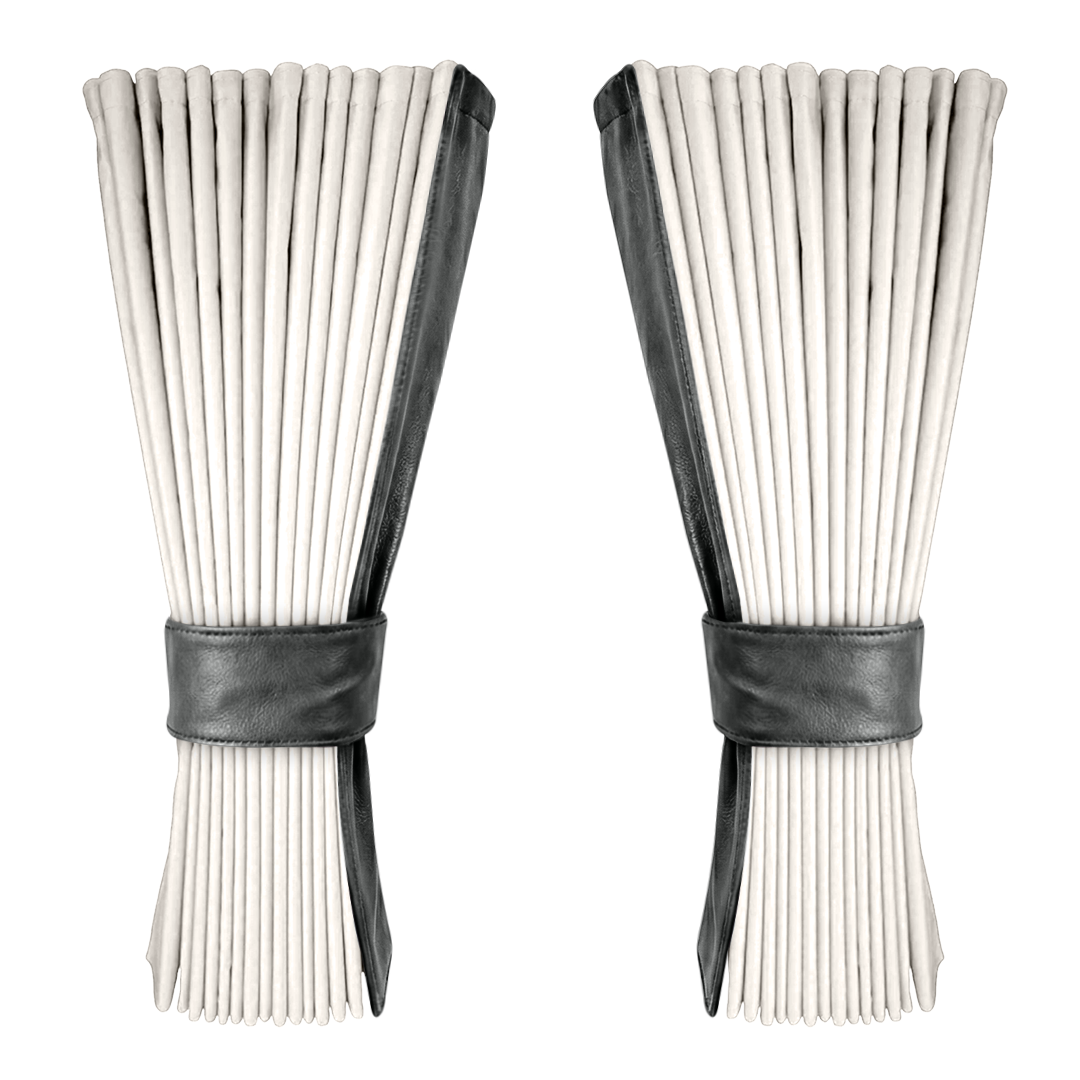 Gardin hvid alcantar med nappa