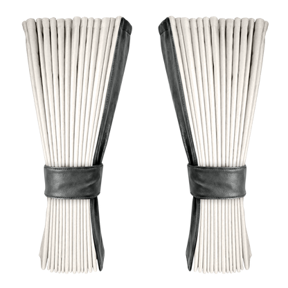 Gardin hvid alcantar med nappa