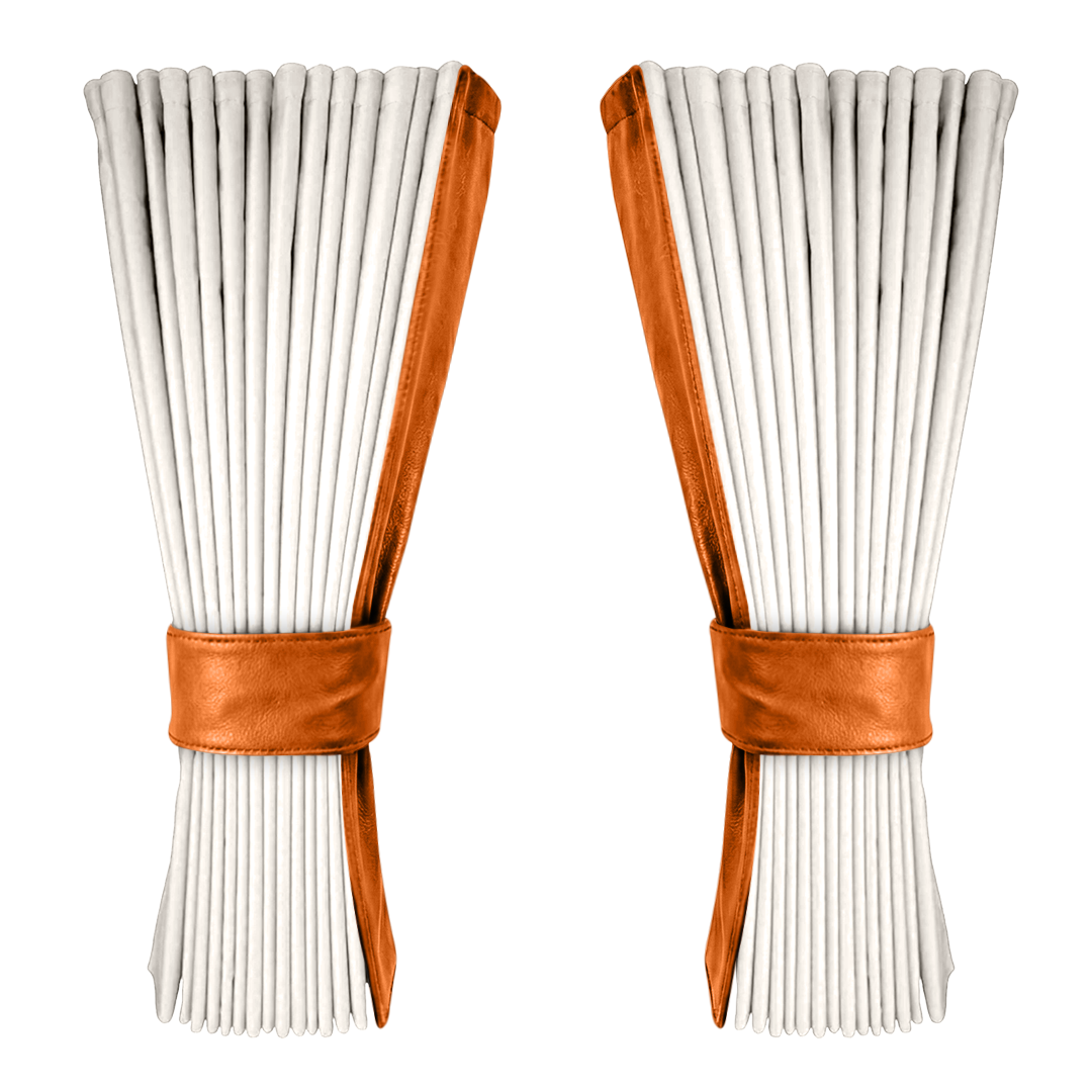 Gardin hvid alcantar med nappa