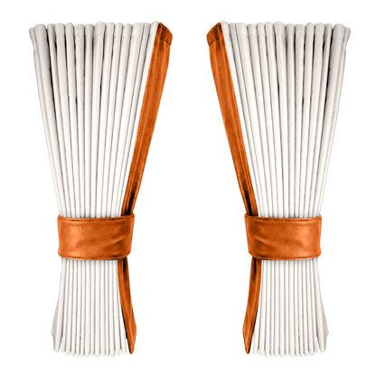 Gardin hvid alcantar med nappa