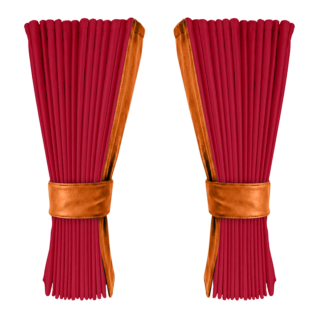 Gardin rød alcantar med nappa