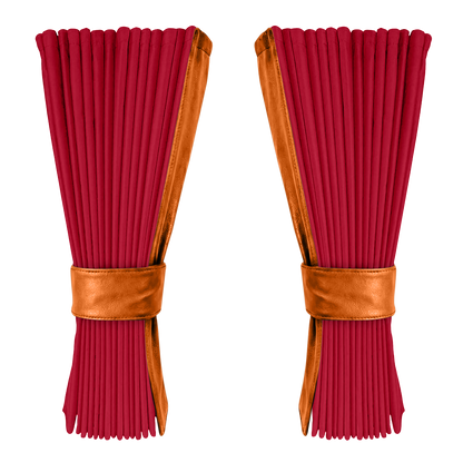 Gardin rød alcantar med nappa