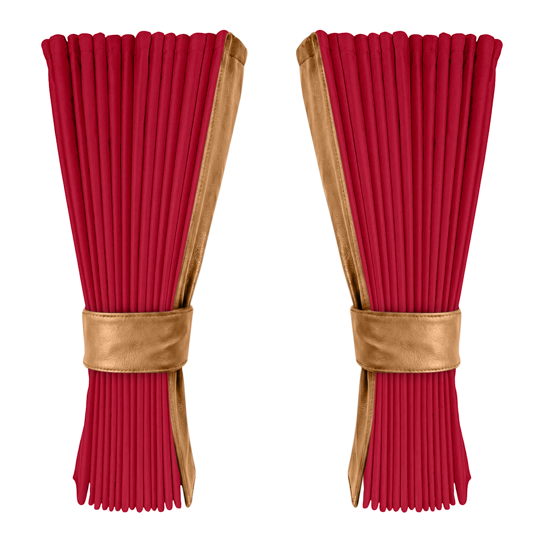 Gardin rød alcantar med nappa