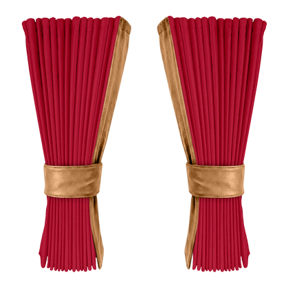 Gardin rød alcantar med nappa