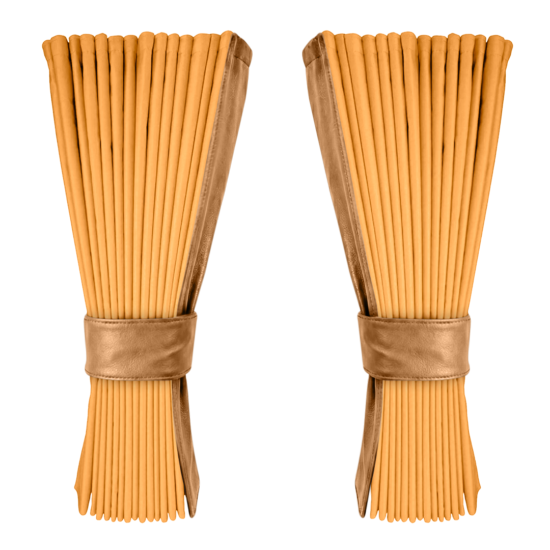 Gardin sennepsgul alcantar med nappa