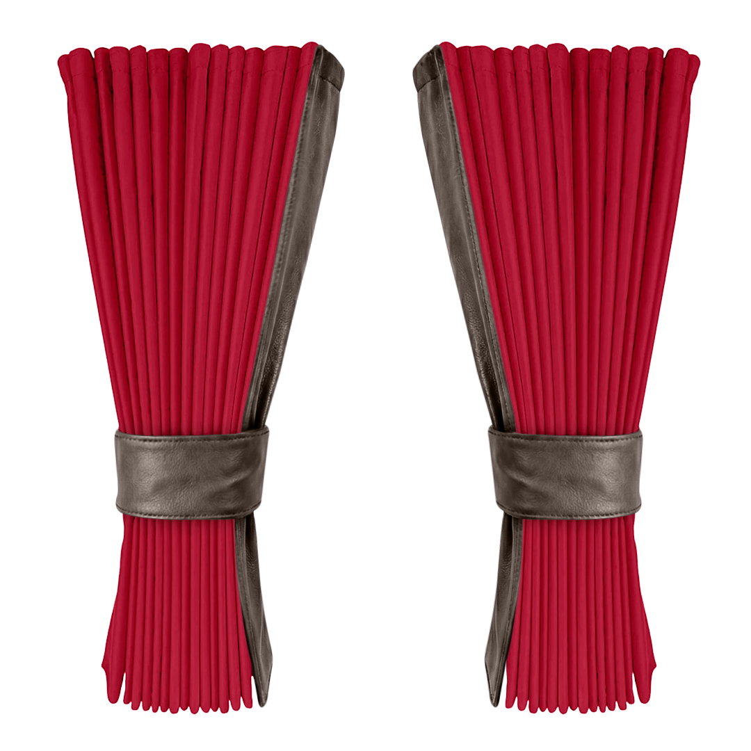 Gardin rød alcantar med nappa