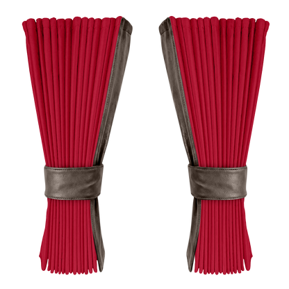 Gardin rød alcantar med nappa