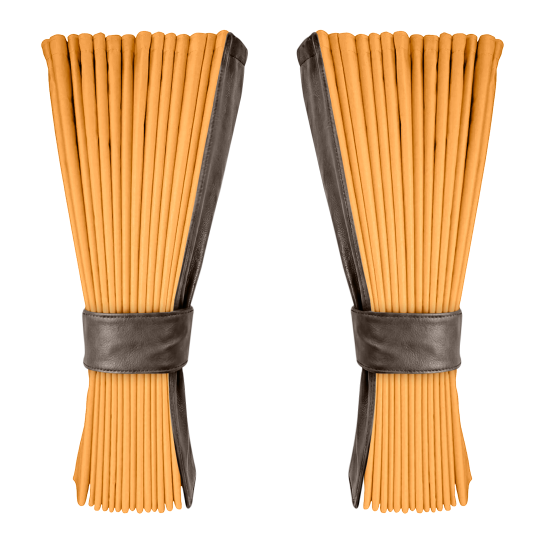 Gardin sennepsgul alcantar med nappa