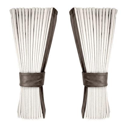 Gardin hvid alcantar med nappa