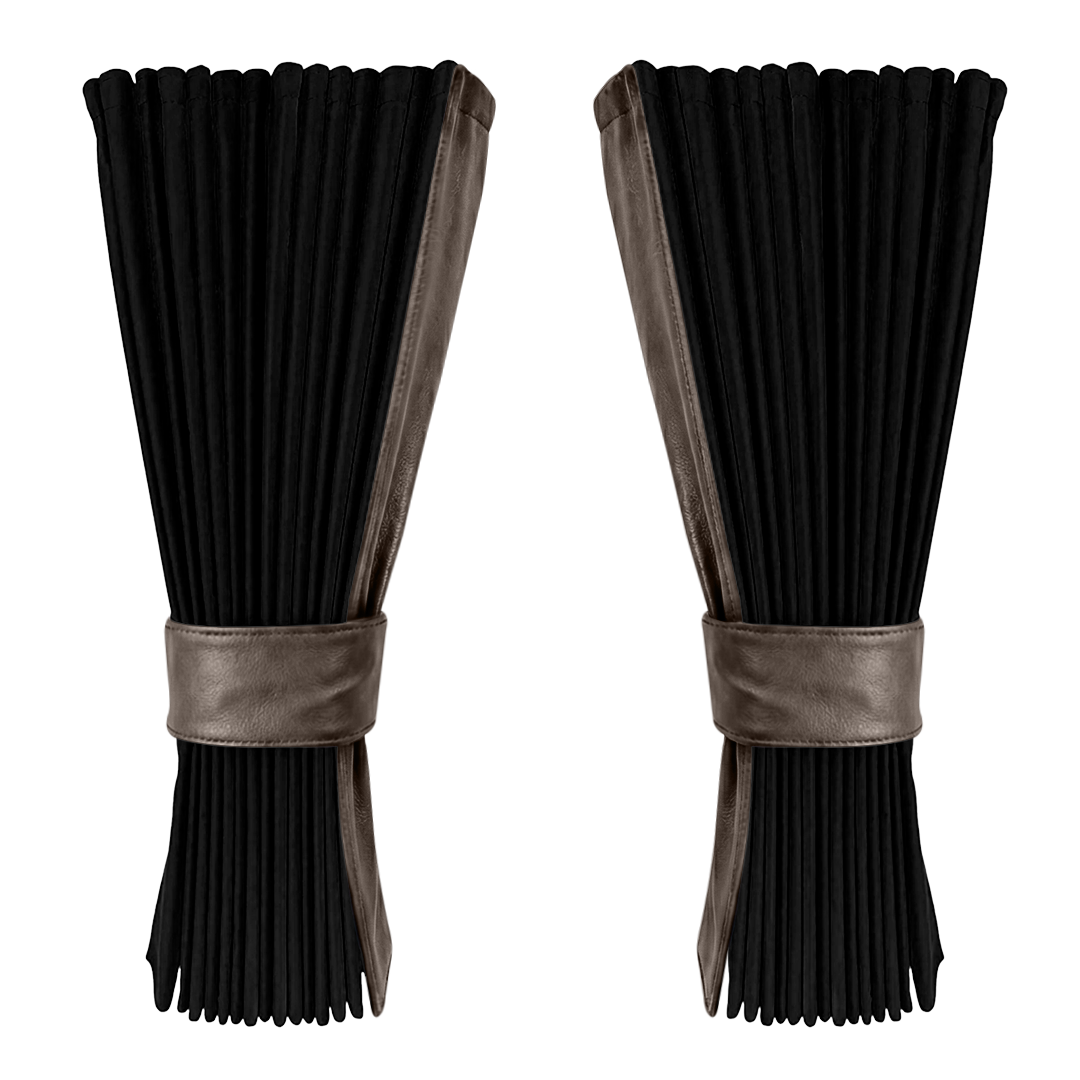 Gardin sort alcantar med nappa