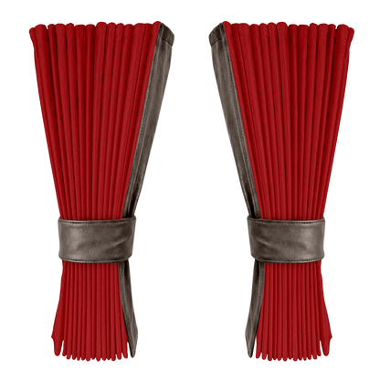 Gardin vinrød alcantar med nappa