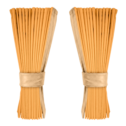 Gardin sennepsgul alcantar med nappa