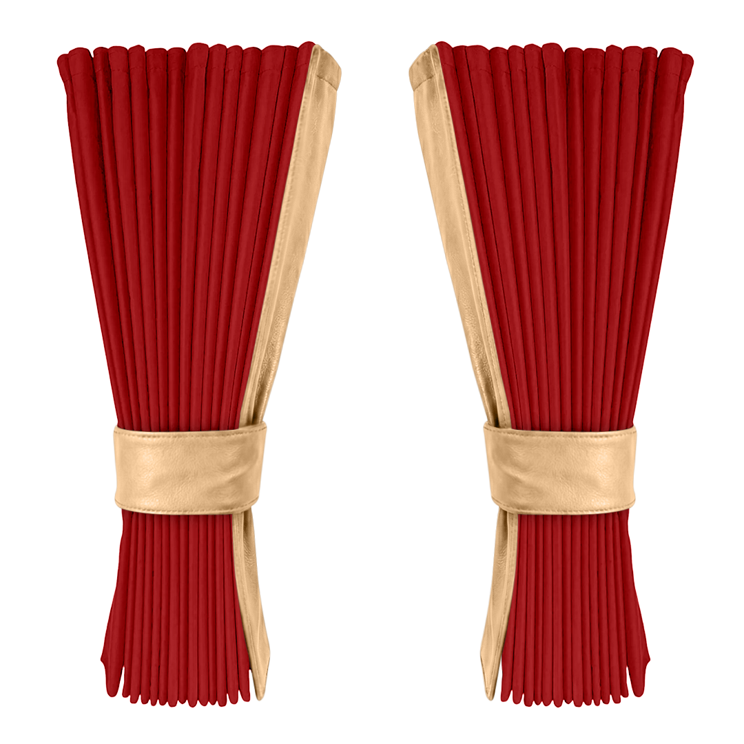 Gardin vinrød alcantar med nappa