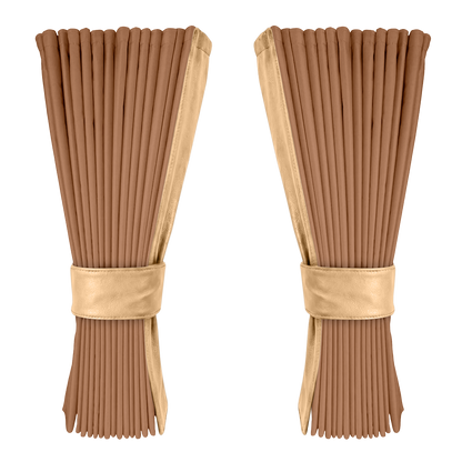 Gardin brun alcantar med nappa