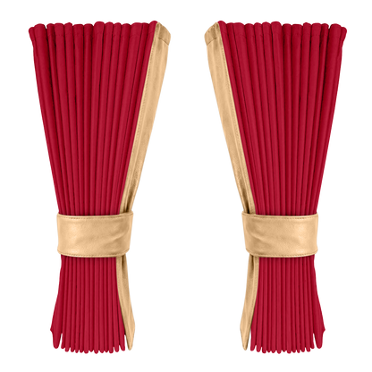 Gardin rød alcantar med nappa