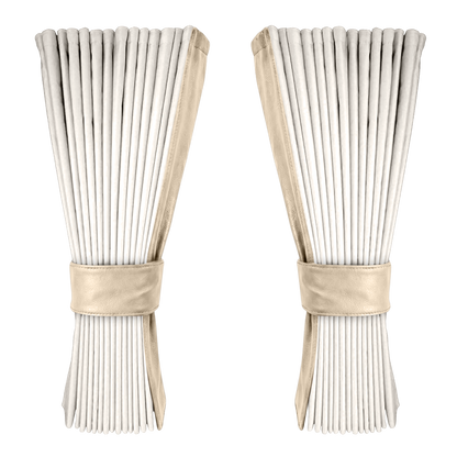 Gardin hvid alcantar med nappa