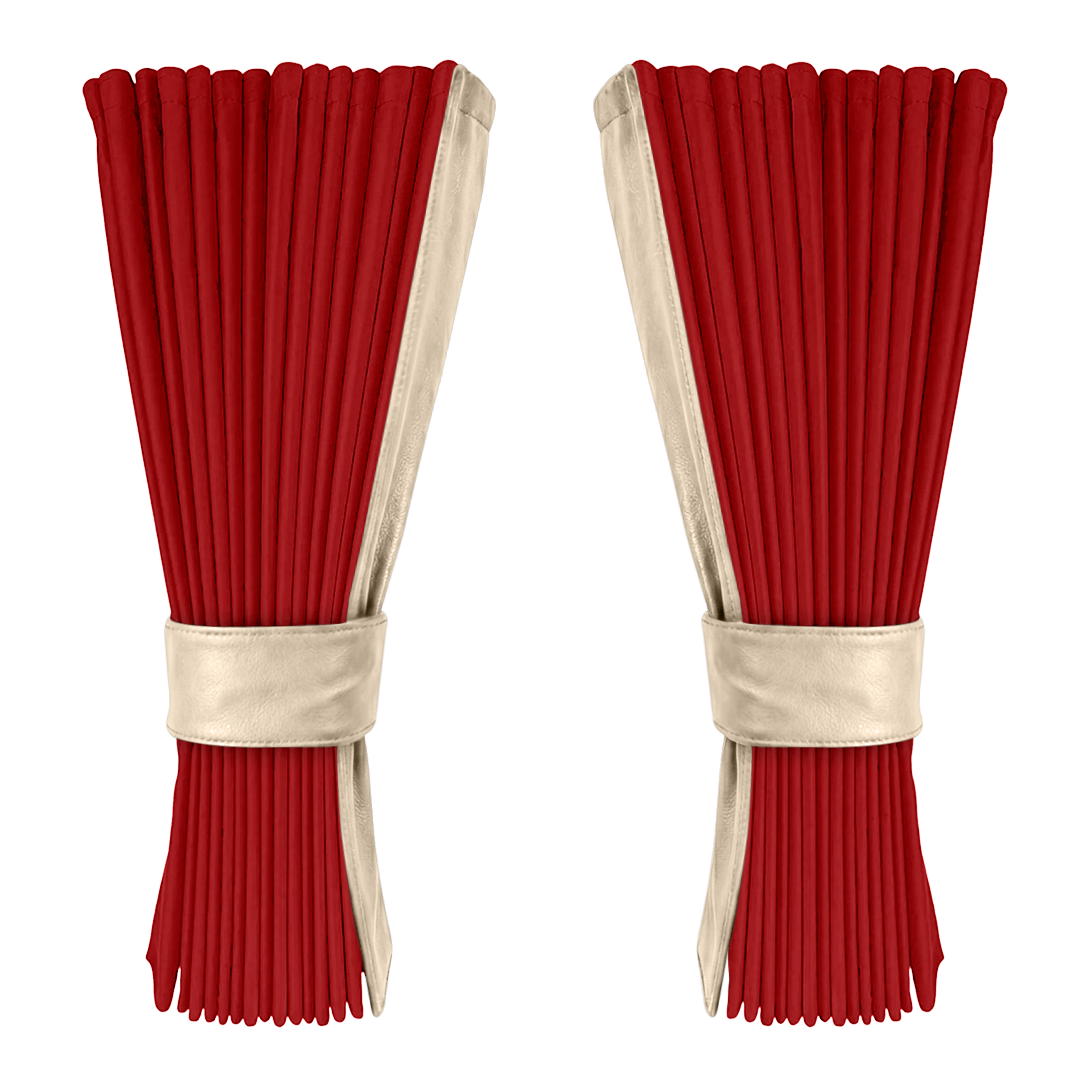 Gardin vinrød alcantar med nappa