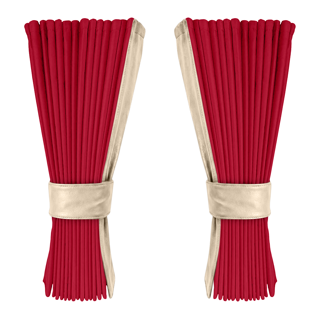 Gardin rød alcantar med nappa