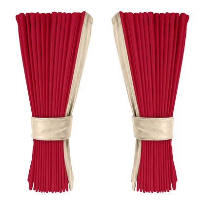 Gardin rød alcantar med nappa