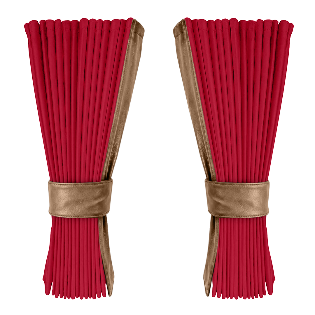 Gardin rød alcantar med nappa