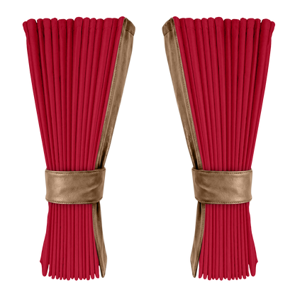 Gardin rød alcantar med nappa