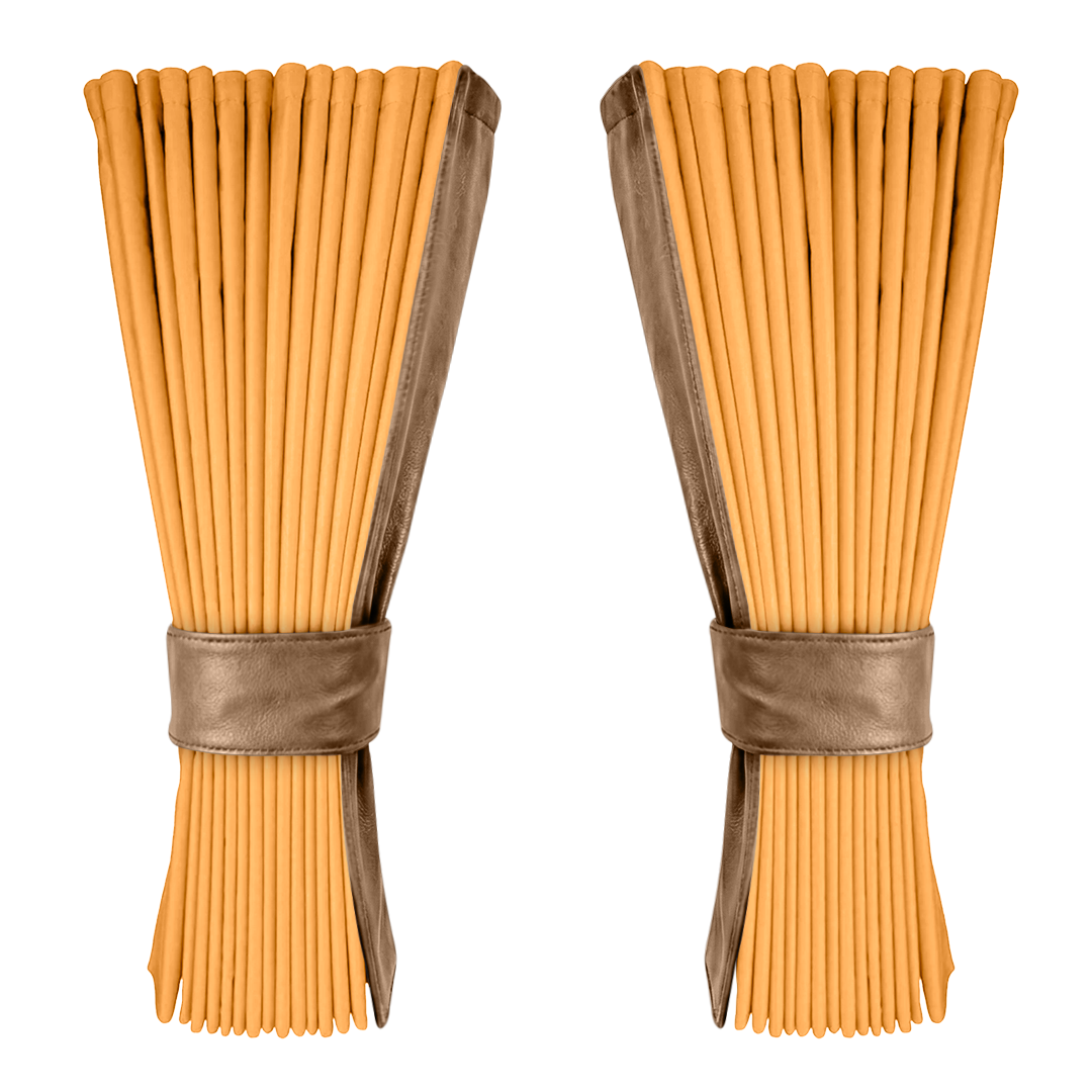 Gardin sennepsgul alcantar med nappa