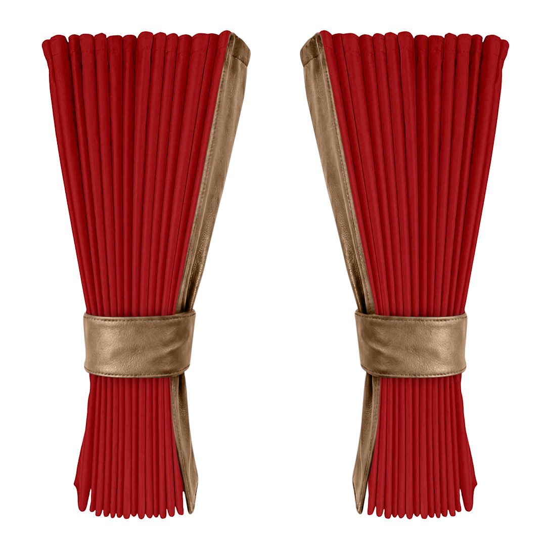 Gardin vinrød alcantar med nappa