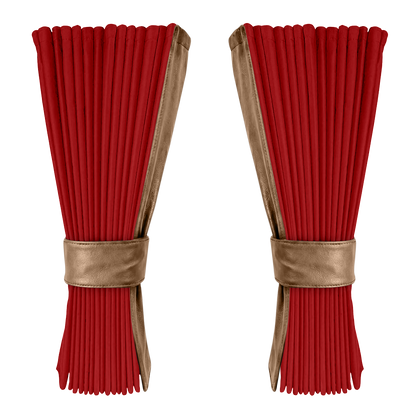 Gardin vinrød alcantar med nappa